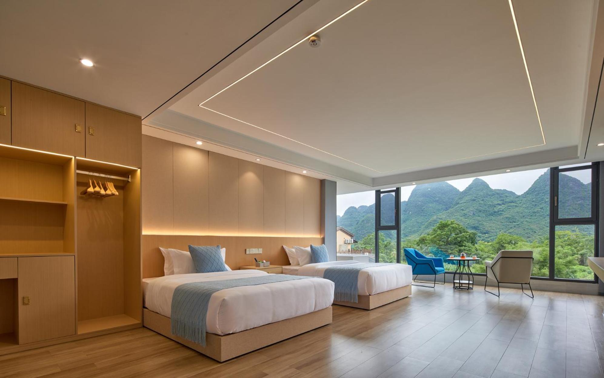 Yangshuo Fortune Lake Inn- One Way Free Pick Up From Airport Or Ts Over 3 Nights Екстер'єр фото
