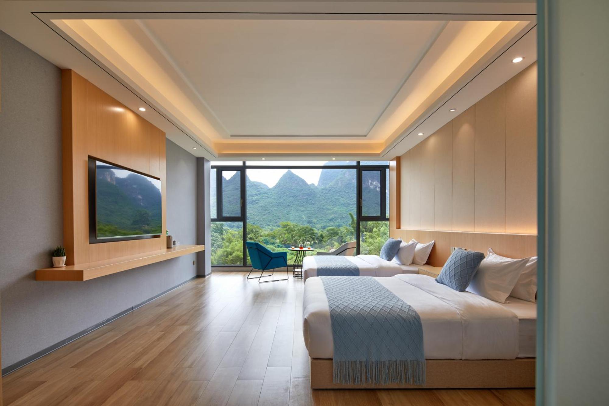 Yangshuo Fortune Lake Inn- One Way Free Pick Up From Airport Or Ts Over 3 Nights Екстер'єр фото
